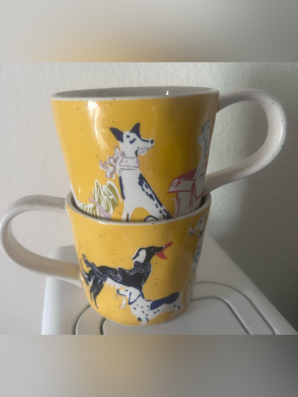 Yellow Anthropologie Pet Shop Mugs
(Set of 2)